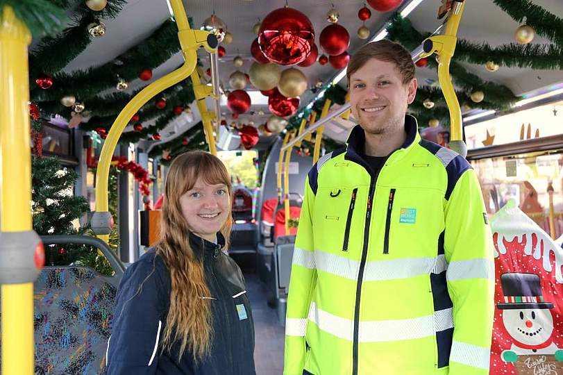 Weihnachtsbus in Bayreuth - die Azubis der Stadtwerke Bayreuth machen's möglich